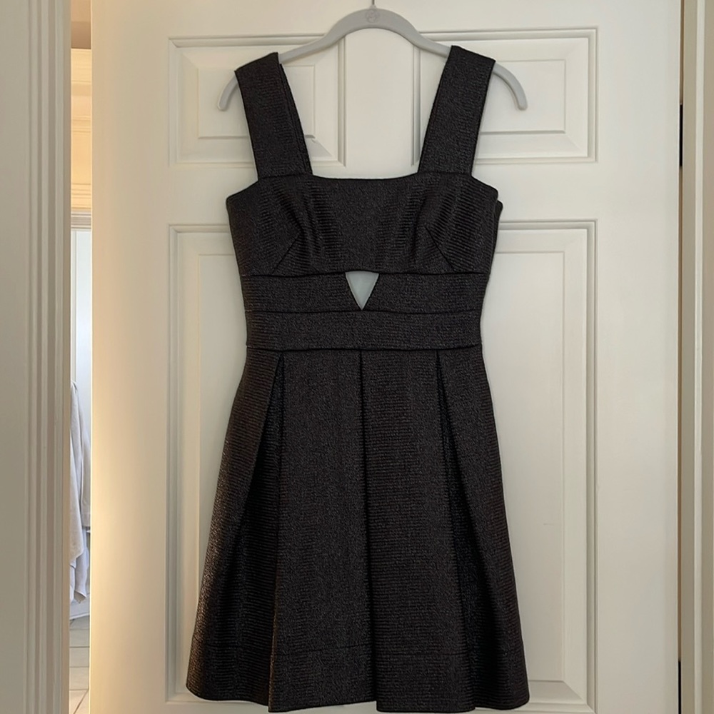 Robert Rodriguez black shiny textured dress size 4